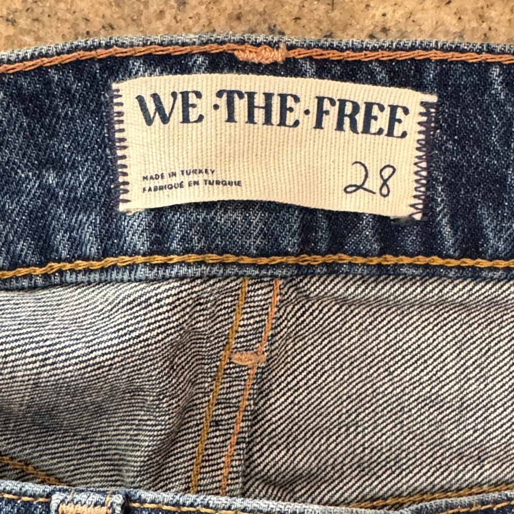 Free People - We The Free Dark Blue Wide-leg Denim NWOT - Picture 11 of 11